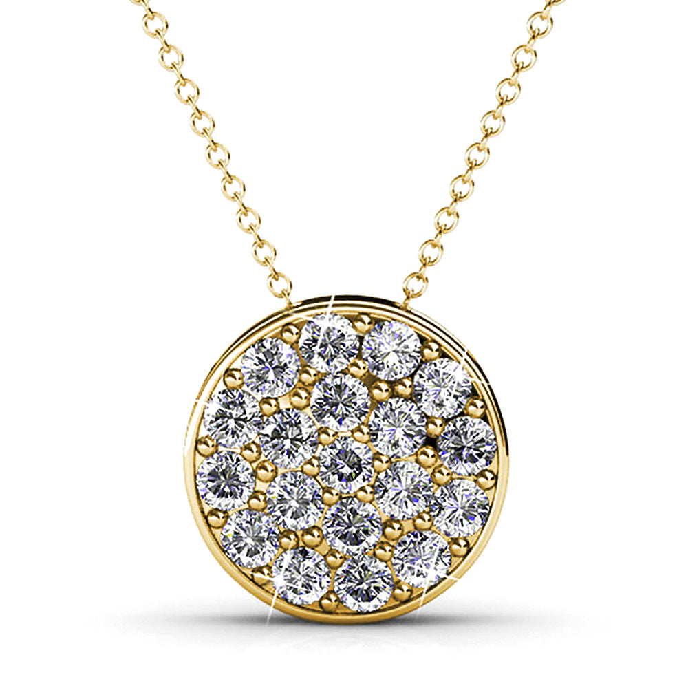 Pave Pendant Necklace Embellished with Swarovski crystals