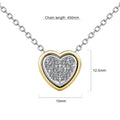 Heart Duo Pendant Necklace Embellished with Swarovski¬Æ crystals