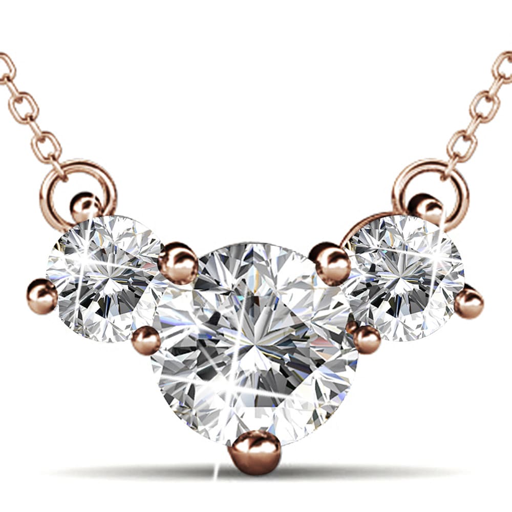 The Brilliant Trilogy Necklace Embellished with Swarovski crystals