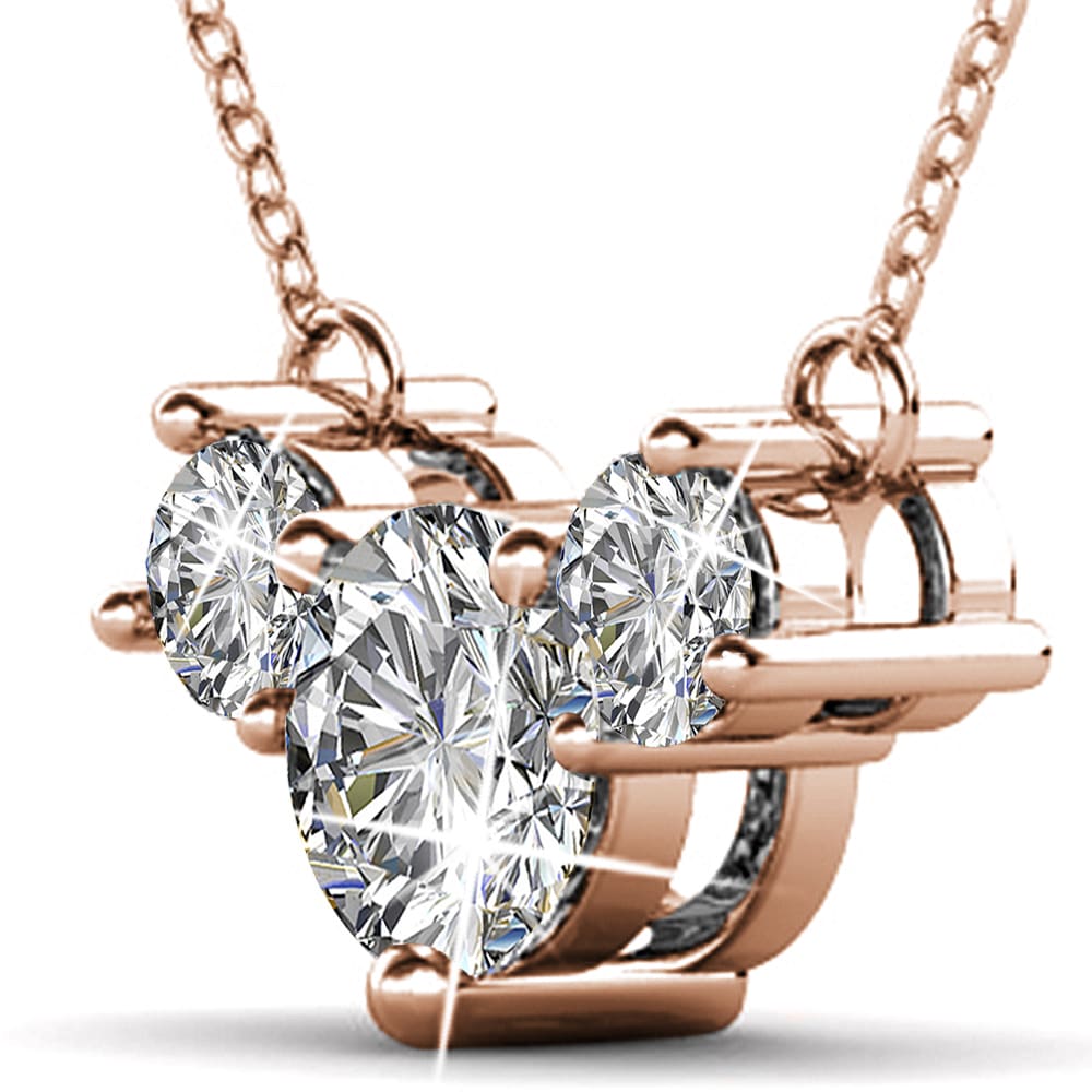 The Brilliant Trilogy Necklace Embellished with Swarovski crystals