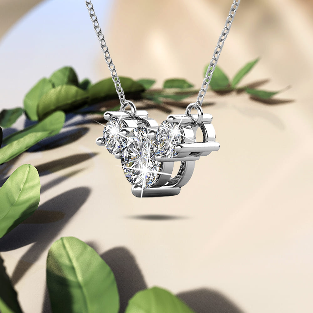 The Brilliant Trilogy Necklace Embellished with Swarovski crystals