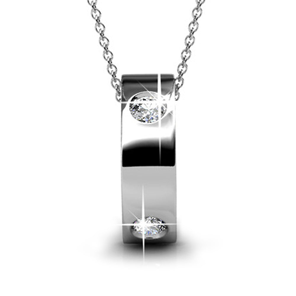 Ring Pendant Necklace Embellished with Swarovski¬Æ crystals