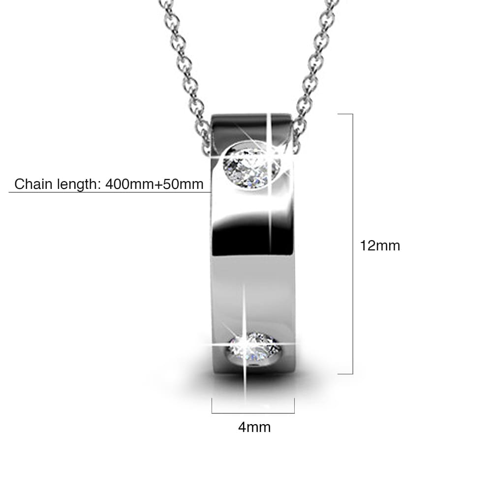 Ring Pendant Necklace Embellished with Swarovski¬Æ crystals