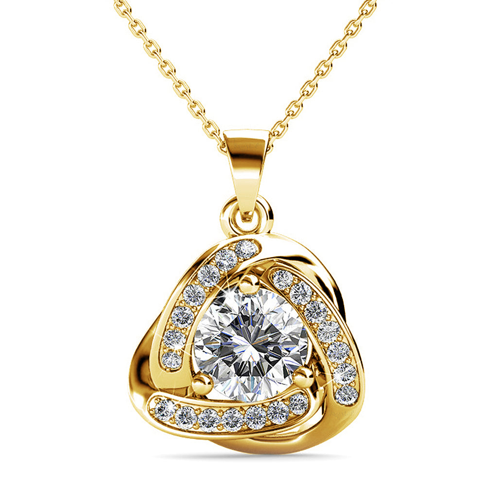 Celtic Knot Necklace Embellished with Swarovski crystals
