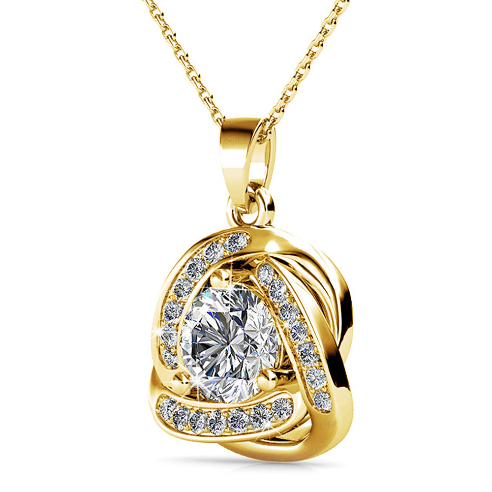 Celtic Knot Necklace Embellished with Swarovski crystals