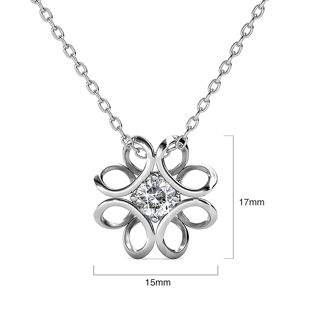 Daffodil Hologram Short Necklace Embellished with Swarovski crystals
