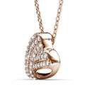 Heart-Shaped Rose Gold Pendant Necklace Embellished with  Swarovski¬Æ Crystals