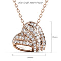 Heart-Shaped Rose Gold Pendant Necklace Embellished with  Swarovski¬Æ Crystals