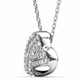 Heart-Shaped White Gold Pendant Necklace Embellished with Swarovski¬Æ Crystals