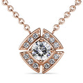 Rose Gold Brilliant Cut Pendant Necklace Embellished With Swarovski¬Æ Crystals