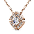 Rose Gold Brilliant Cut Pendant Necklace Embellished With Swarovski¬Æ Crystals