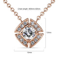 Rose Gold Brilliant Cut Pendant Necklace Embellished With Swarovski¬Æ Crystals