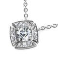 White Gold Brilliant Cut Pendant Necklace Embellished With Swarovski¬Æ Crystals