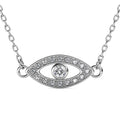 White Gold Eye On You Pendant Necklace Embellished with Crystals from Swarovski¬Æ