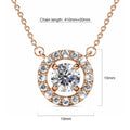 Minute Oval Crystal Pendant Necklace in Rose Gold Adorned with Crystals from Swarovski¬Æ