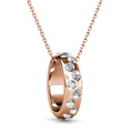 Ecliptic Pendant Necklace in Rose Gold Adorned with Swarovski Crystals