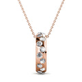 Ecliptic Pendant Necklace in Rose Gold Adorned with Swarovski Crystals