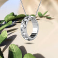 Ecliptic Pendant Necklace in White Gold Adorned with Swarovski Crystals