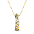 Ecliptic Pendant Necklace in Gold Adorned with Swarovski Crystals