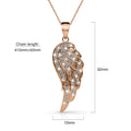 Fly High with Wing Pendant Necklace in Rose Gold Embellished with Crystals from Swarovski