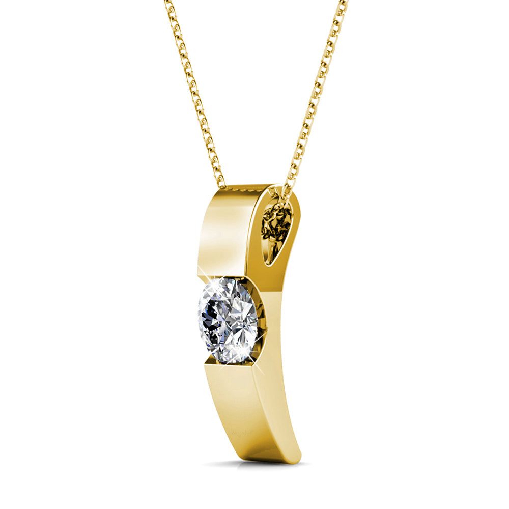 Shine Bright Pendant Necklace in Gold Embellished with Swarovski¬Æ crystals