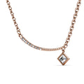 Sparkling Pendant Necklace in Rose Gold Embellished with Swarovski crystals