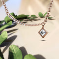 Sparkling Pendant Necklace in Rose Gold Embellished with Swarovski crystals