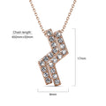 Zigzag Pendant Necklace in Rose Gold Embellished with Swarovski¬Æ crystals