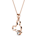 Happy Mickey Periwinkle Teardrop Necklace Embellished with Crystals from Swarovski¬Æ in Rose Gold