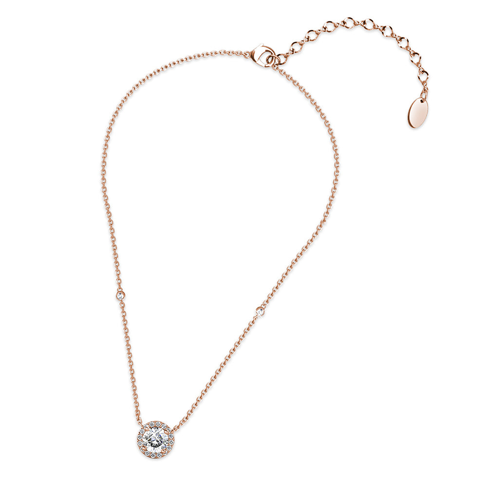 Sacred Circle Necklace Embellished with Crystals from Swarovski¬Æ in Rose Gold