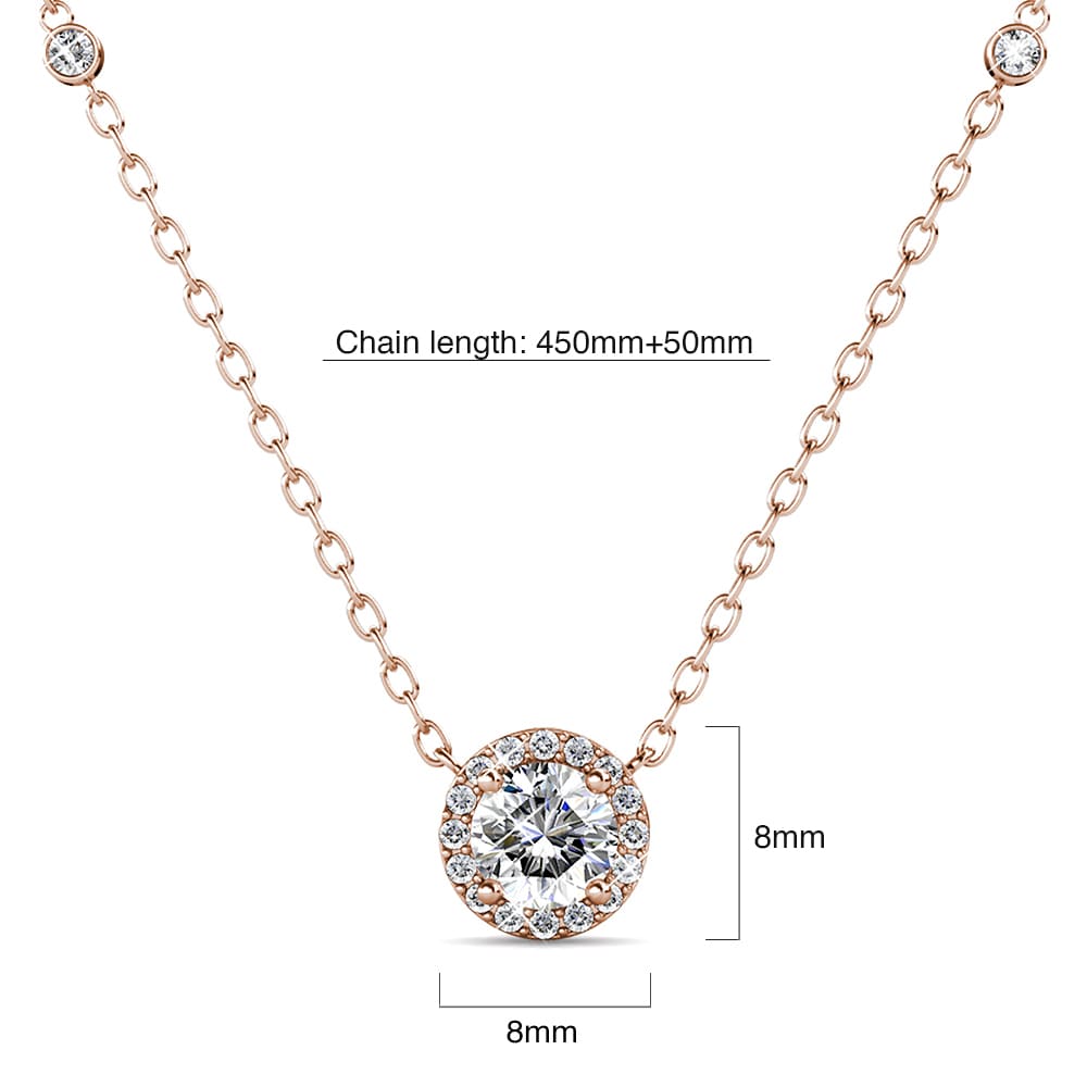 Sacred Circle Necklace Embellished with Crystals from Swarovski¬Æ in Rose Gold