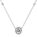 Sacred Circle Necklace Embellished with Crystals from Swarovski¬Æ in White Gold