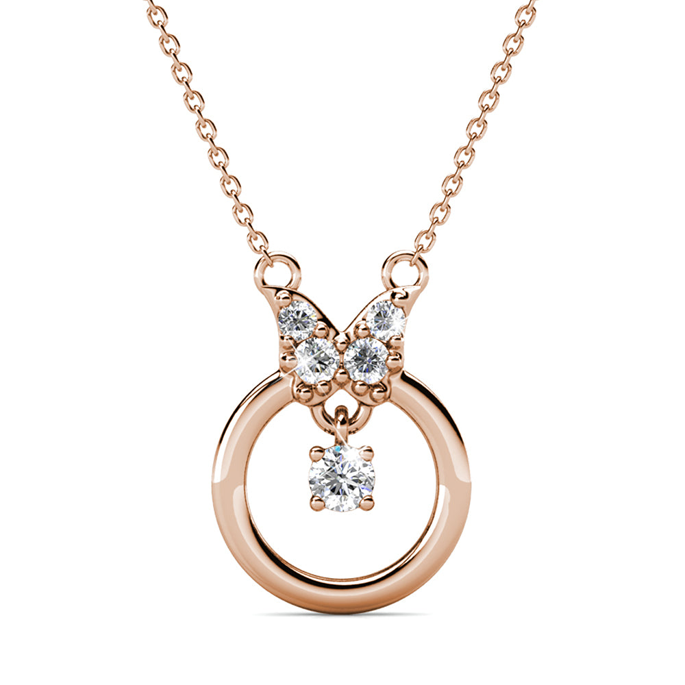 A Thousand Butterfly Necklace Embellished with Crystals from Swarovski¬Æ in Rose Gold