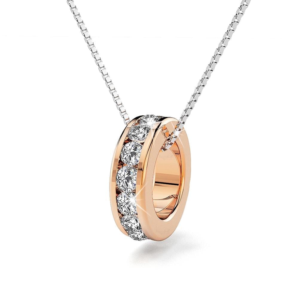 The Ring Pendant Necklace Embellished with Swarovski¬Æ crystals