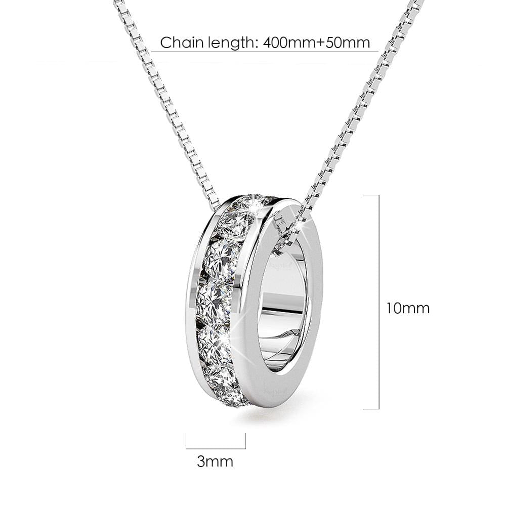 The Ring Pendant Necklace Embellished with Swarovski¬Æ crystals
