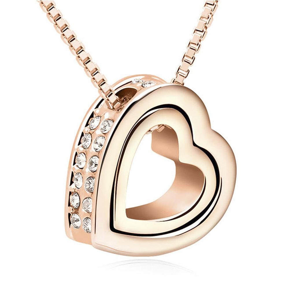 Heart Necklace Embellished with Swarovski¬Æ crystals