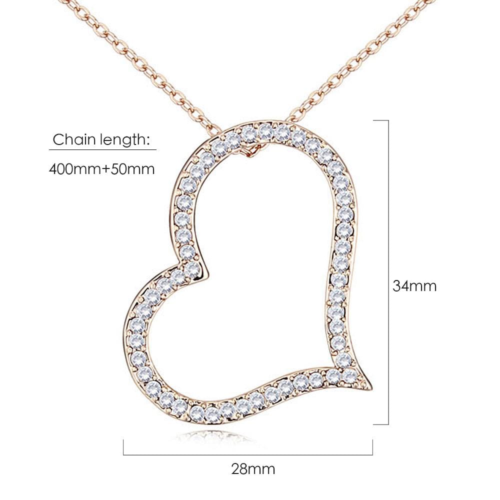 Heart Necklace Embellished with Swarovski¬Æ crystals