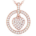 Saturn Heart With Crystal Necklace Embellished with Swarovski¬Æ crystals