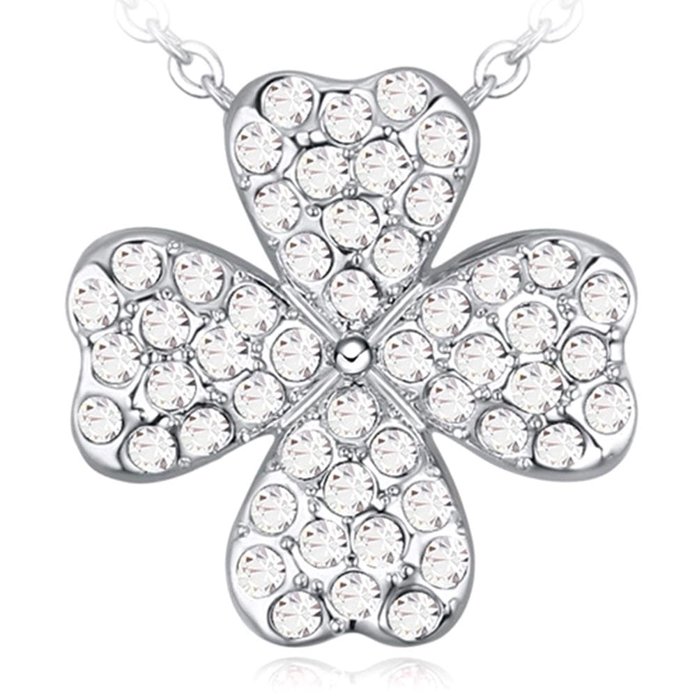 Gorgeous Lotus Pendant With Crystal Necklace Embellished with Swarovski¬Æ crystals