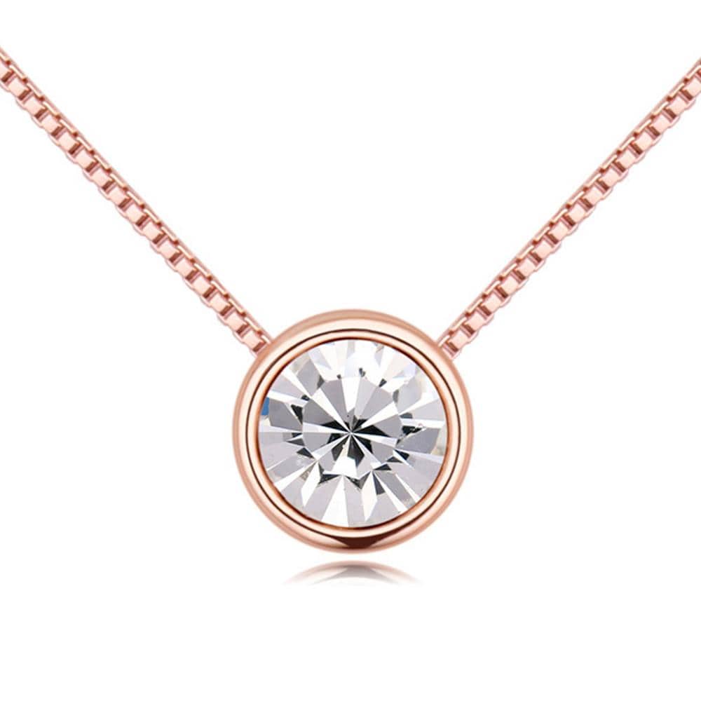 Bezel Necklace Embellished with Swarovski¬Æ crystals