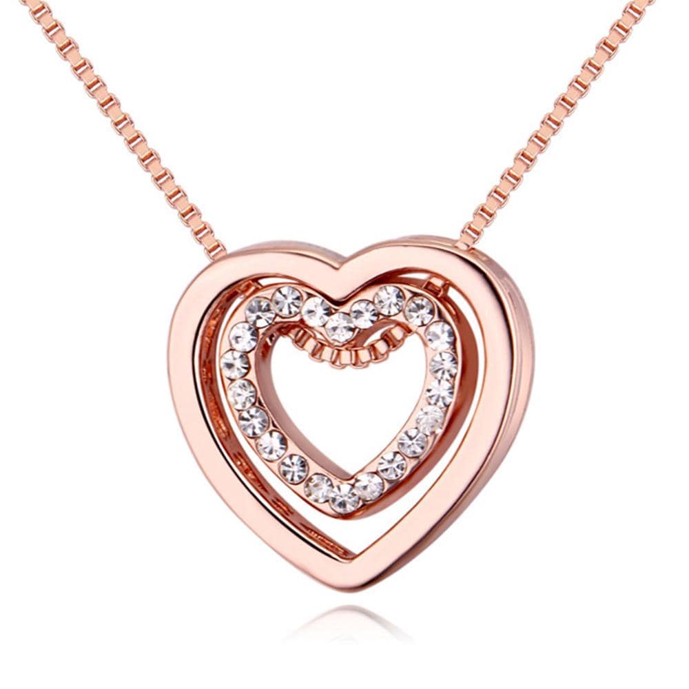 Brilliant Heart Necklace Embellished with Swarovski¬Æ crystals