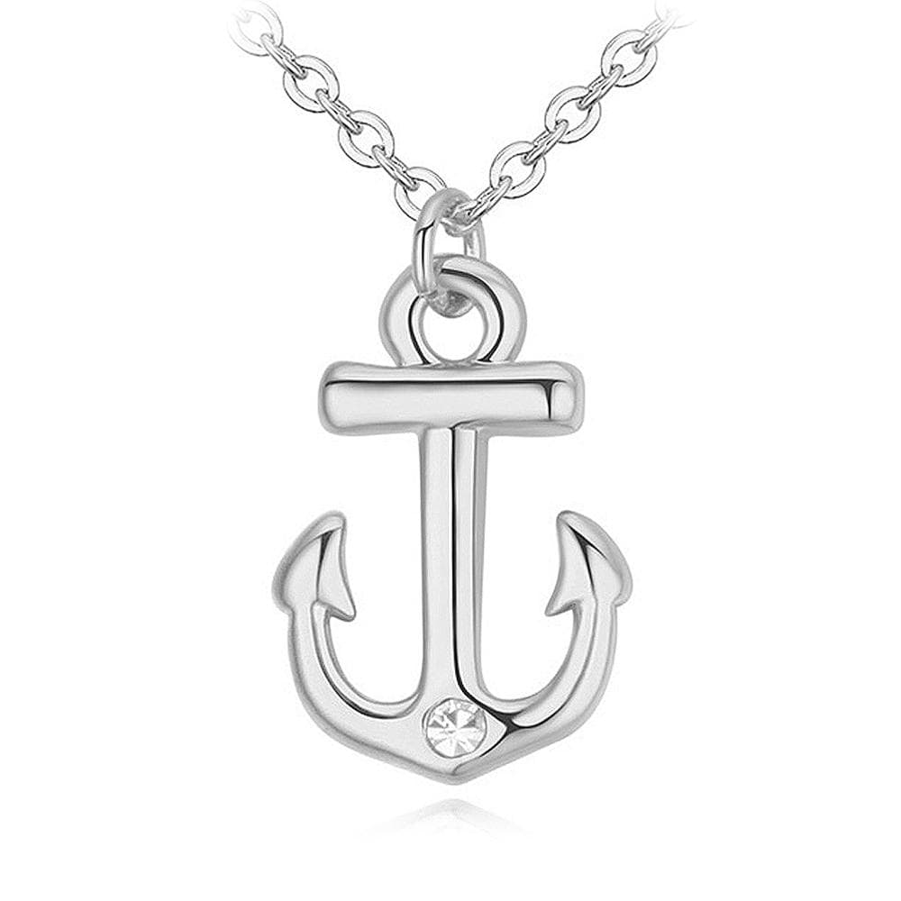Mighty Anchor Necklace Embellished with Swarovski¬Æ crystals