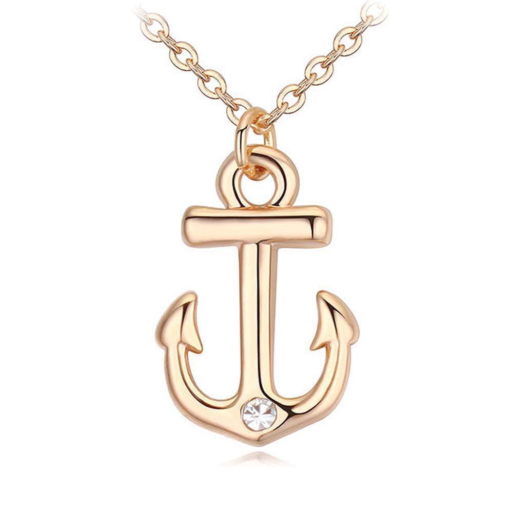 Mighty Anchor Necklace Embellished with Swarovski¬Æ crystals