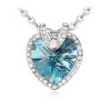 Heart Frost Necklace Embellished with Swarovski  crystals
