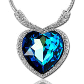 The Titanic Blue Diamond Necklace Embellished with Swarovski crystals