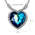 The Titanic Blue Diamond Necklace Embellished with Swarovski  crystals
