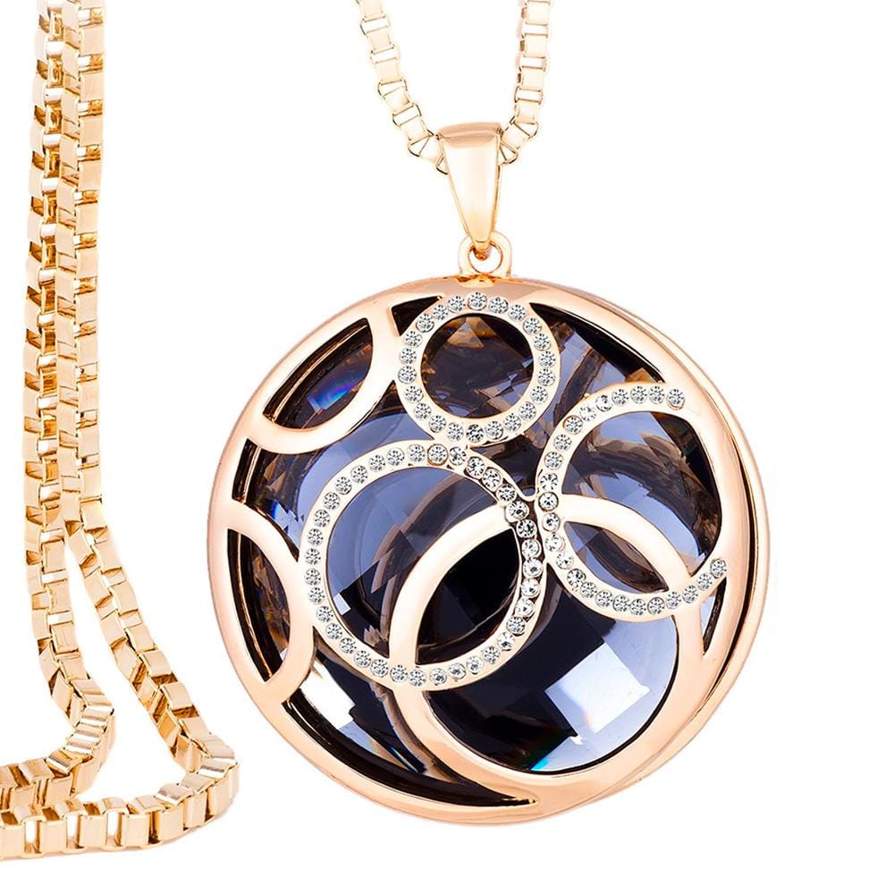 Cosmic Gate Long Necklace Topaz Embellished with Swarovski¬Æ crystals
