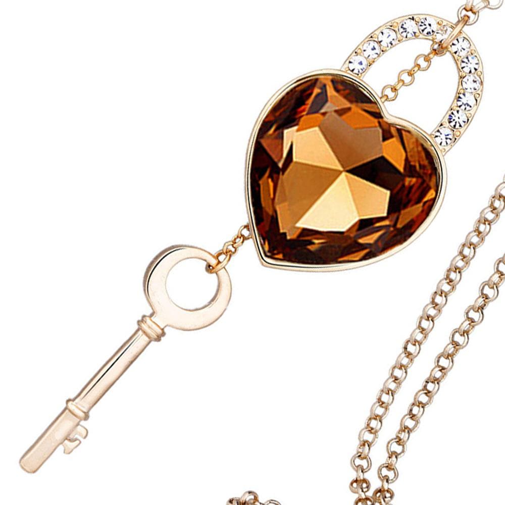 Key 2 My Heart Long Necklace Embellished with Swarovski¬Æ crystals