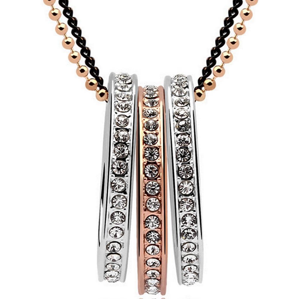 Ring Long Necklace Embellished with Swarovski¬Æ crystals