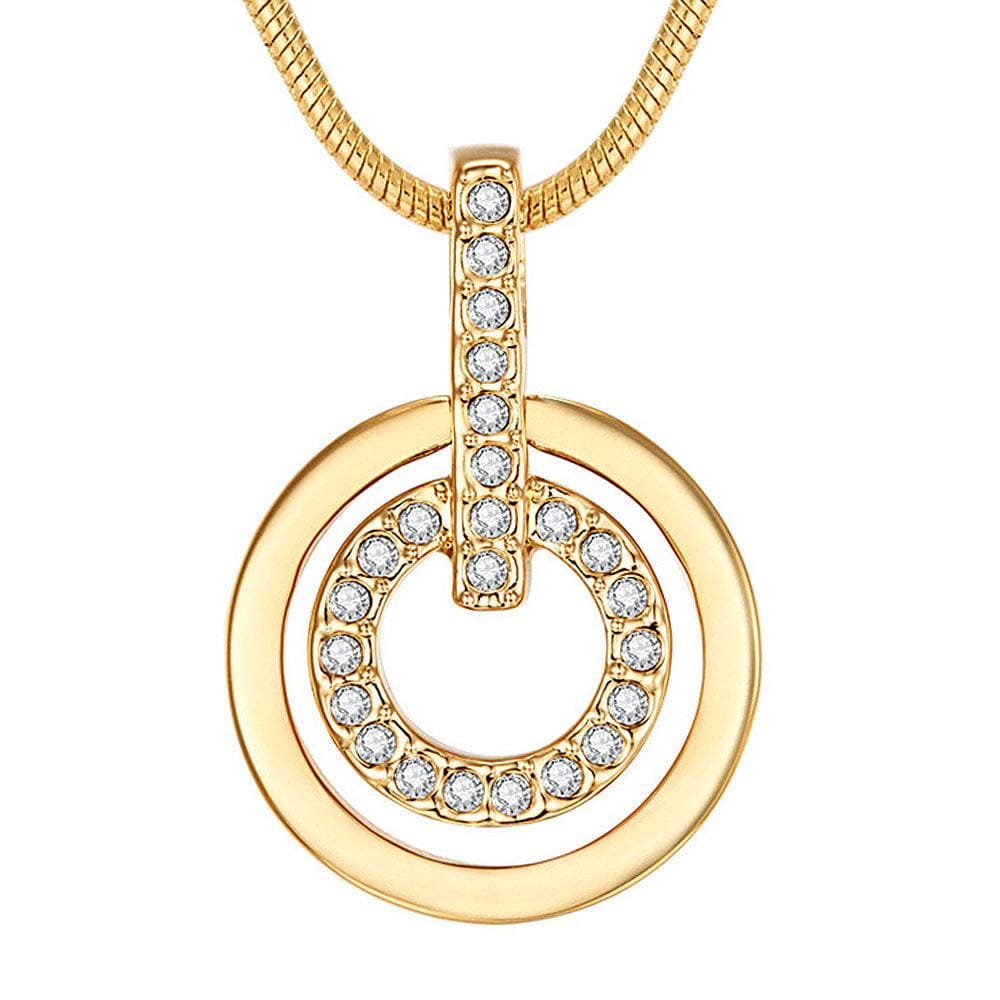 Circle Duo Krystal Necklace Embellished with Swarovski¬Æ crystals